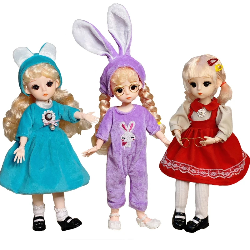 New 30cm BJD Doll 1/6 23 Joints Makeup Fashion Dolls and Clothes Casual Wear Rabbit Princess Dress Up DIY Toys for Girls Gift
New 30cm BJD Doll 1/6 23 Joints Makeup Fashion Dolls and Clothes Casual Wear Rabbit Princess Dress Up DIY Toys for Girls Gift