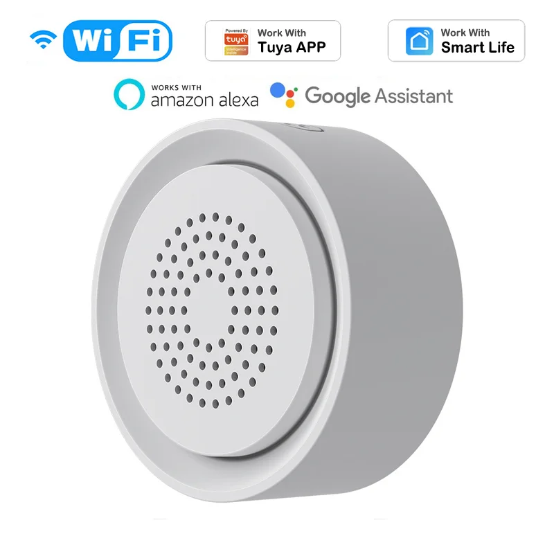 Беспроводная Wi-Fi сирена Tuya Smart Life с датчиком звуковой и светильник вой сигнализации, детектор безопасности для умного дома, для Alexa Google Home
Беспроводная Wi-Fi сирена Tuya Smart Life с датчиком звуковой и светильник вой сигнализации, детектор безопасности для умного дома, для Alexa Google Home