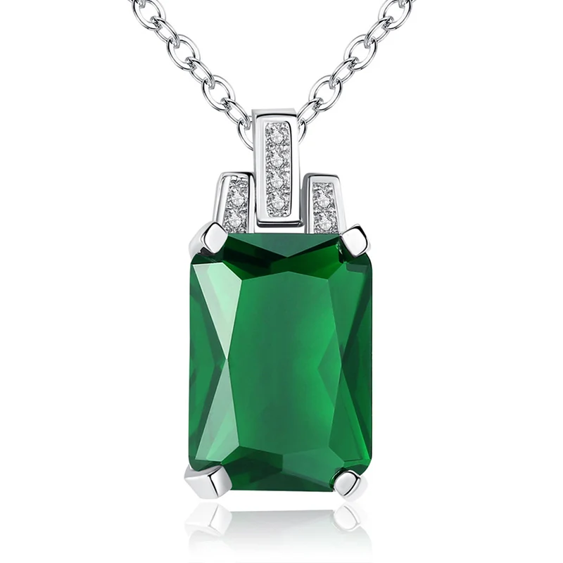 2021 New With the Chain Necklaces Women Emerald Cut Created Emerald Pendant Solid
2021 New With the Chain Necklaces Women Emerald Cut Created Emerald Pendant Solid