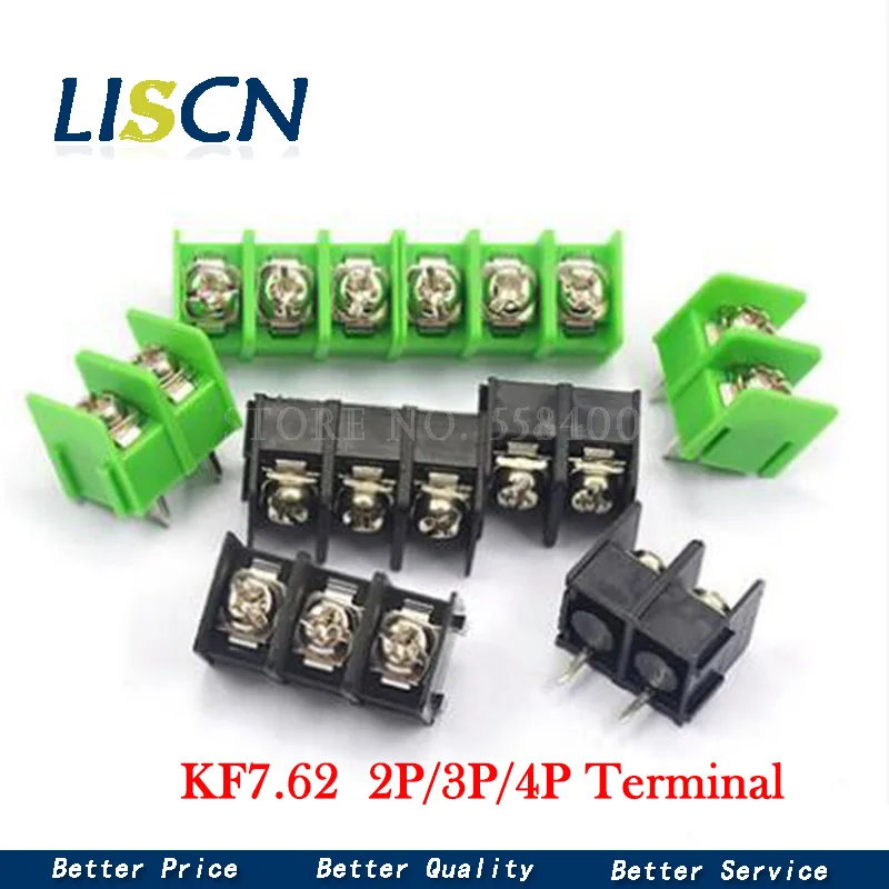 10 шт./лот 7 62 мм KF7.62 - 2P 3P 4 P MG 762 2 3 контакта можно соединить винтовой Клеммник черный