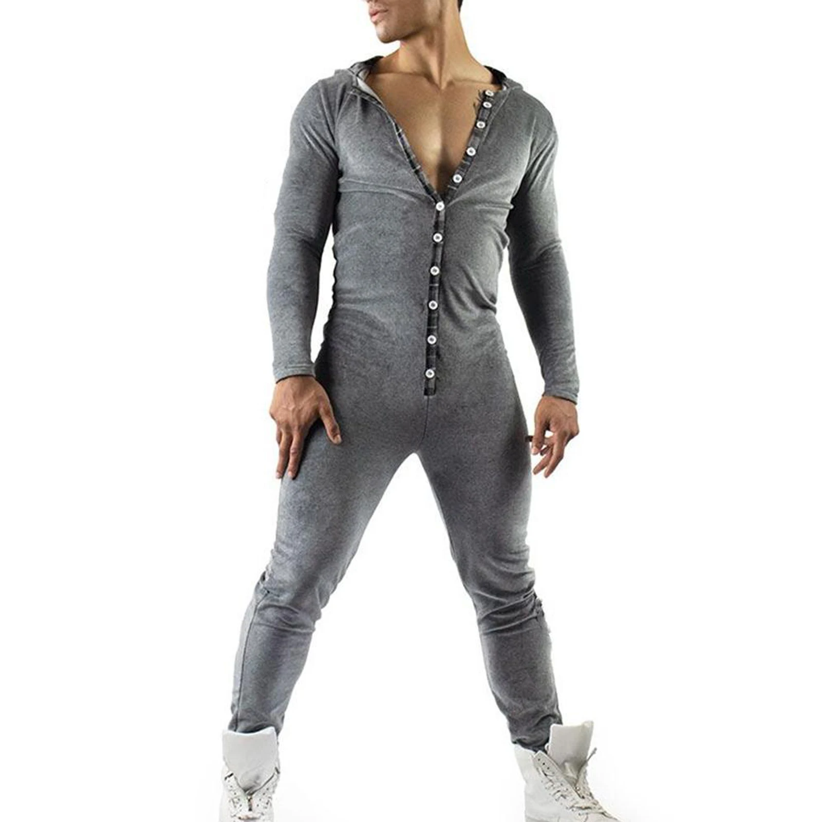 2021 Trendy Men Casual Sexy Jumpsuits Pajama Long Sleeve Rabbit Ears Hooded Button Collar Long Pants Openable Hip Pajamas S-3XL
2021 Trendy Men Casual Sexy Jumpsuits Pajama Long Sleeve Rabbit Ears Hooded Button Collar Long Pants Openable Hip Pajamas S-3XL