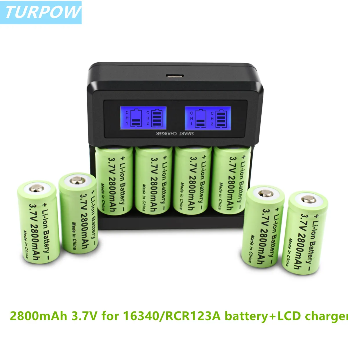 Turpow CR123A RCR 123 ICR 16340 Battery 2800mAh 3.7V Li-ion Rechargeable Battery For Arlo Security Camera LED Flashlight Cell
Turpow CR123A RCR 123 ICR 16340 Battery 2800mAh 3.7V Li-ion Rechargeable Battery For Arlo Security Camera LED Flashlight Cell