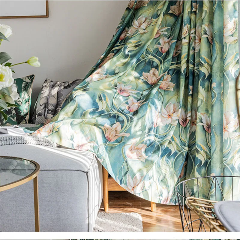1PC Custom Made Green Floral Blackout Curtain for Window Living Room Room Divider Curtain for Bedroom Balcony
1PC Custom Made Green Floral Blackout Curtain for Window Living Room Room Divider Curtain for Bedroom Balcony