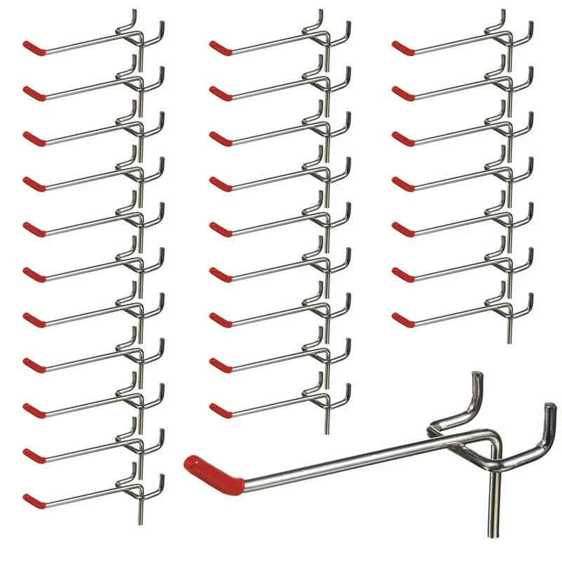 25Pcs 100Mm Pegboard Hooks Slat Wall Retail Display Shop Peg Hang Fits Home Hanger Chrome Metal 1-1.5Kg Loading
25Pcs 100Mm Pegboard Hooks Slat Wall Retail Display Shop Peg Hang Fits Home Hanger Chrome Metal 1-1.5Kg Loading