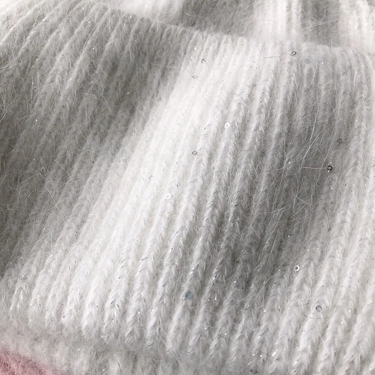 New Rabbit Fur Warm Beanie Hat Women Winter Hats Sequins Bling Thick Knitted Skullies Beanies for Women Gorros Female Cap 
New Rabbit Fur Warm Beanie Hat Women Winter Hats Sequins Bling Thick Knitted Skullies Beanies for Women Gorros Female Cap