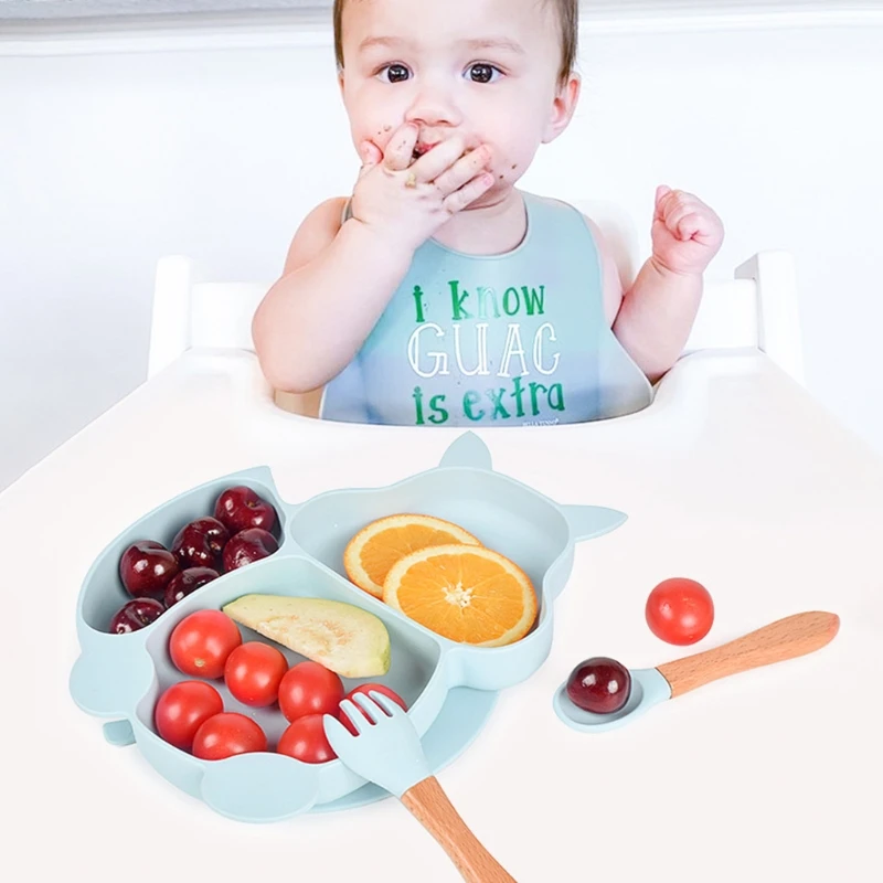 Food Grade Silicone Baby Divided Sucker Bowl Infant Learning Feeding Dishes Anti-Slip Squirrel Shape Dinner Plate Children Table 
Food Grade Silicone Baby Divided Sucker Bowl Infant Learning Feeding Dishes Anti-Slip Squirrel Shape Dinner Plate Children Table
