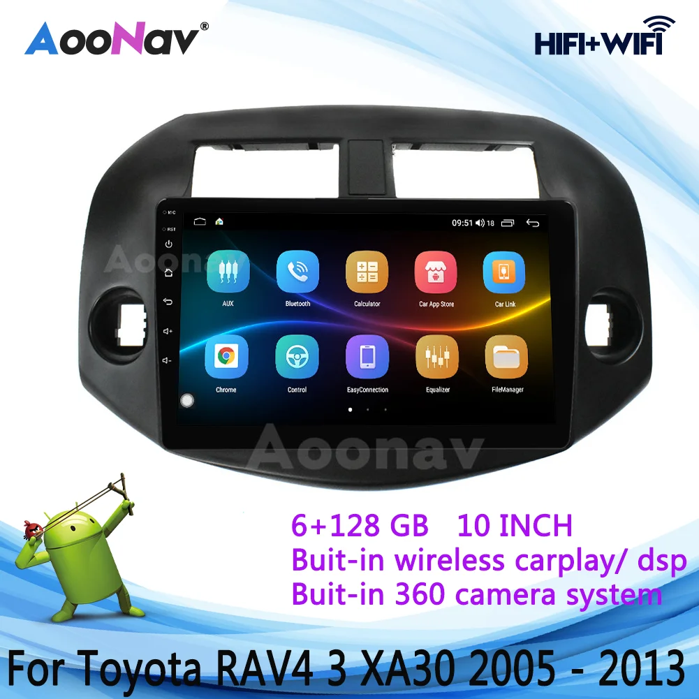 360 Camera Car Radio For Toyota RAV4 3 XA30 2005 - 2013 GPS Navigation QLED Screen 128GB Android Stereo DVD Multimedia Player
360 Camera Car Radio For Toyota RAV4 3 XA30 2005 - 2013 GPS Navigation QLED Screen 128GB Android Stereo DVD Multimedia Player