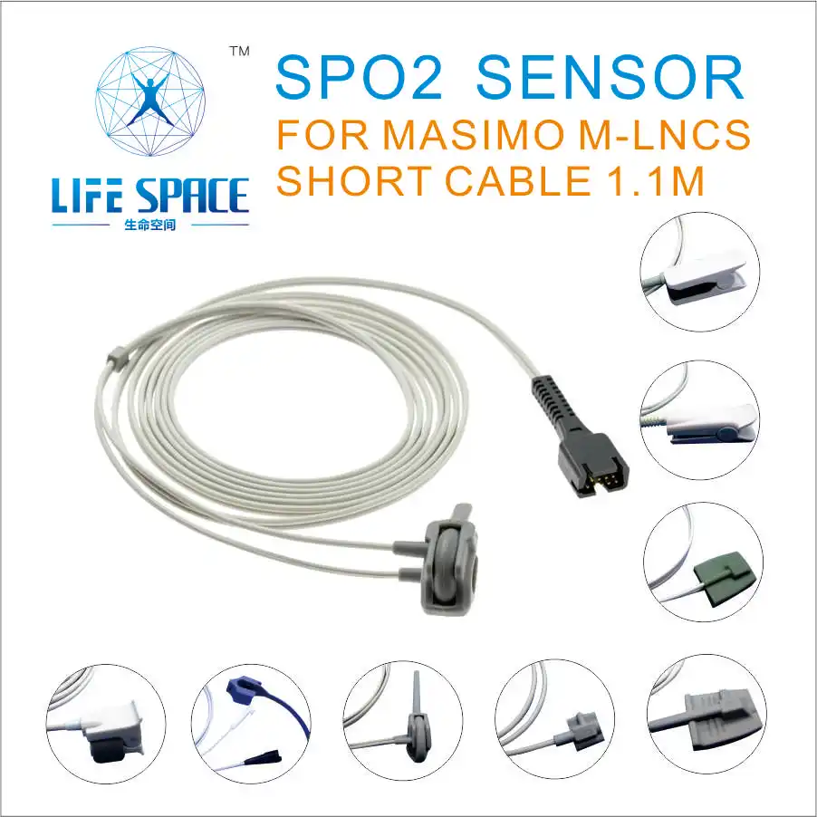 

High quality Wholesale Short Cable child neonate Reusable Oxygen Spo2 Sensor For MASIMO M-LNCS patient monitor