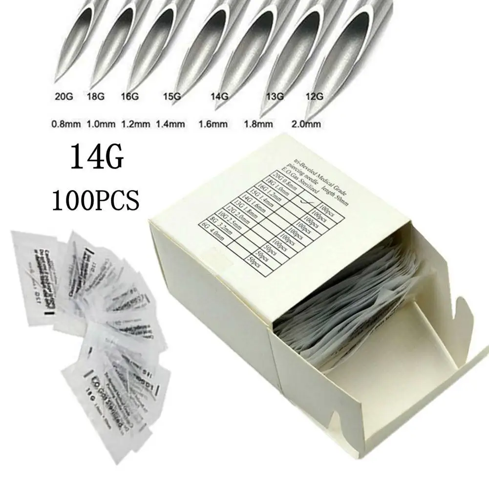 BellyLady 0.8-2.0mm Disposable Body Piercing Needles E.O.Gas Sterilized Makeup Tattoo Needles
BellyLady 0.8-2.0mm Disposable Body Piercing Needles E.O.Gas Sterilized Makeup Tattoo Needles