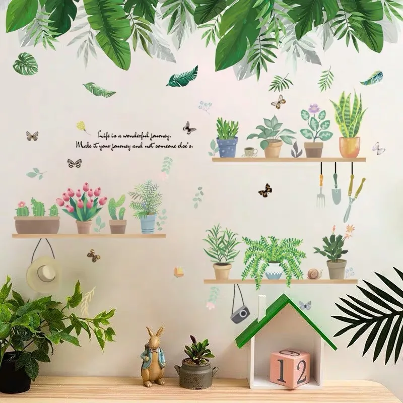 Green Plant Potted Wall Decal Leaves Floral Stickers Living Room Bedroom Glass Window Mural DIY Home Decoration Wallpaper Vinyl
Green Plant Potted Wall Decal Leaves Floral Stickers Living Room Bedroom Glass Window Mural DIY Home Decoration Wallpaper Vinyl