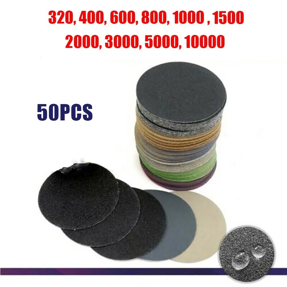 50pcs 3inch 75mm Waterproof Sanding Discs Hook & Loop Sandpaper 320-10000 Grit For Automobiles Artificial Stone
50pcs 3inch 75mm Waterproof Sanding Discs Hook & Loop Sandpaper 320-10000 Grit For Automobiles Artificial Stone