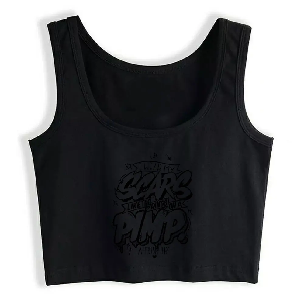 Crop Top Wear My Scars Cool Black Sleeveless Sexy Streetwear Womens Tops blusas mujer de moda 2021 verano Gym Tank Top Women
Crop Top Wear My Scars Cool Black Sleeveless Sexy Streetwear Womens Tops blusas mujer de moda 2021 verano Gym Tank Top Women