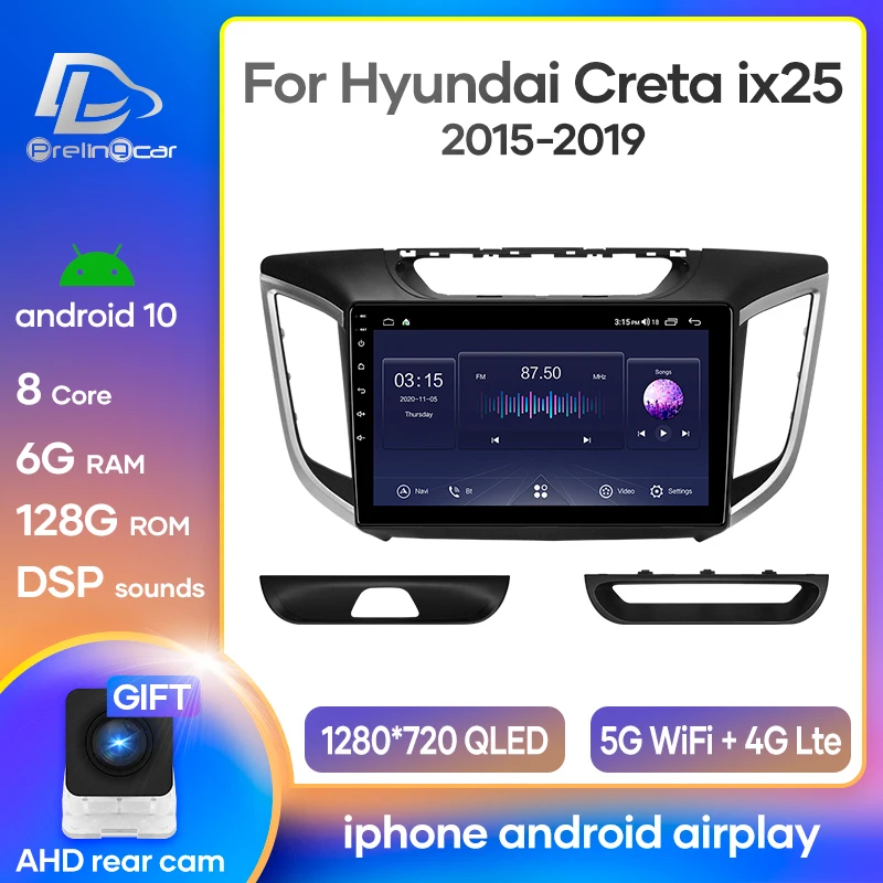 prelingcar For Hyundai Creta IX25 2015 2018 Андроид 10 автомагнитола нет магнитола 2 din DVD для Хендай