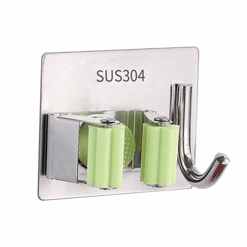 304 stainless steel mop clip hook free punch bathroom storage artifact broom hanger viscose generous piece green belt hook
304 stainless steel mop clip hook free punch bathroom storage artifact broom hanger viscose generous piece green belt hook