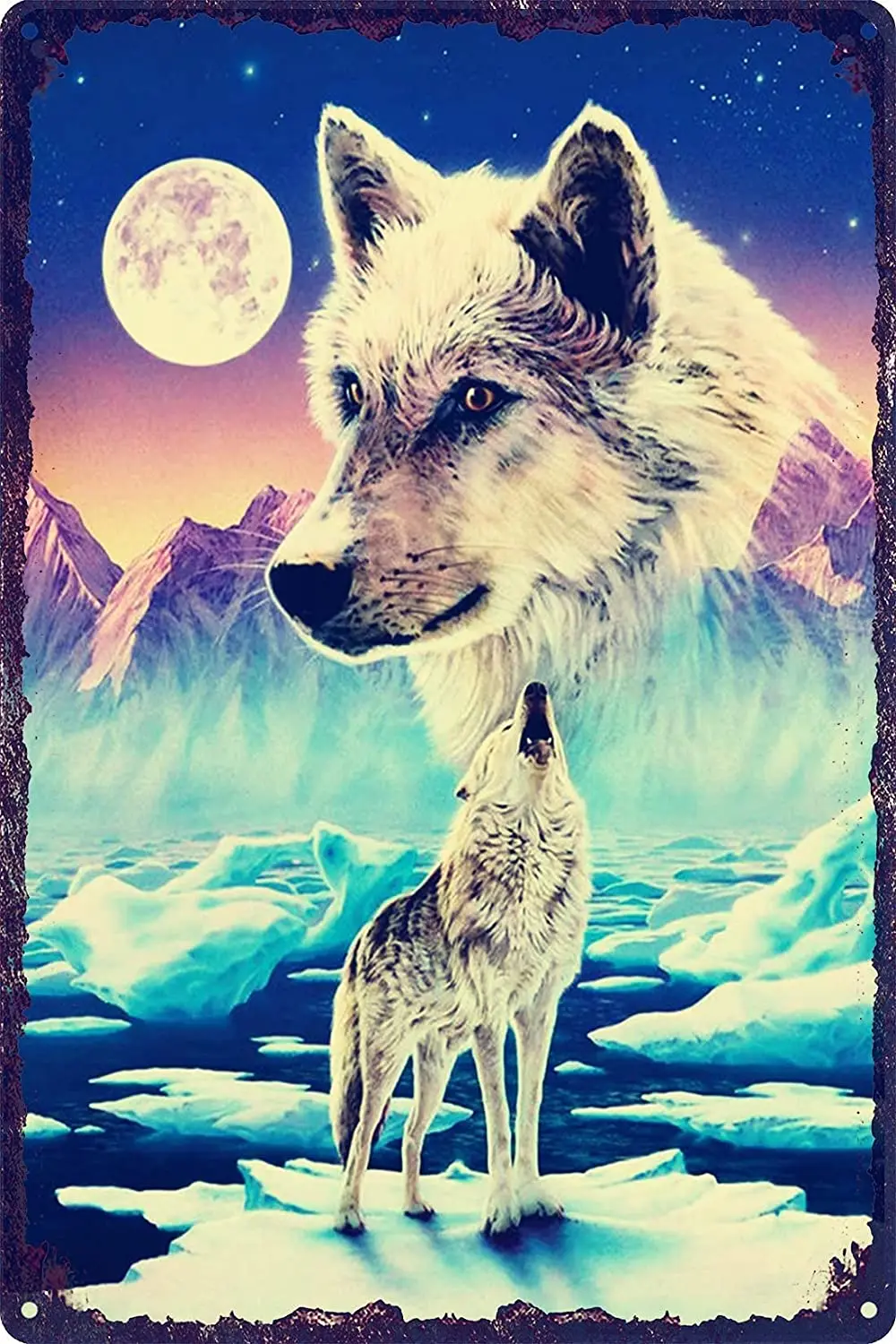 Vintage Style Metal Tin Bar DecorationIce field animal wolf Tin Sign Shabby Chic Home Decor Plaque wall art Man Cave-20x30cm
Vintage Style Metal Tin Bar DecorationIce field animal wolf Tin Sign Shabby Chic Home Decor Plaque wall art Man Cave-20x30cm