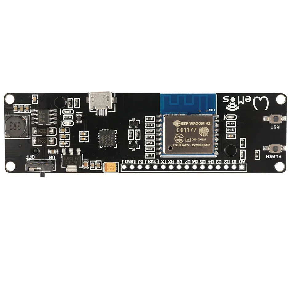 For WeMos D1 ESP-Wroom-02 Mother Board ESP8266 Mini WiFi Nodemcu Module 18650 Charging Battery Development Board Nodemcu PWM I2C
For WeMos D1 ESP-Wroom-02 Mother Board ESP8266 Mini WiFi Nodemcu Module 18650 Charging Battery Development Board Nodemcu PWM I2C