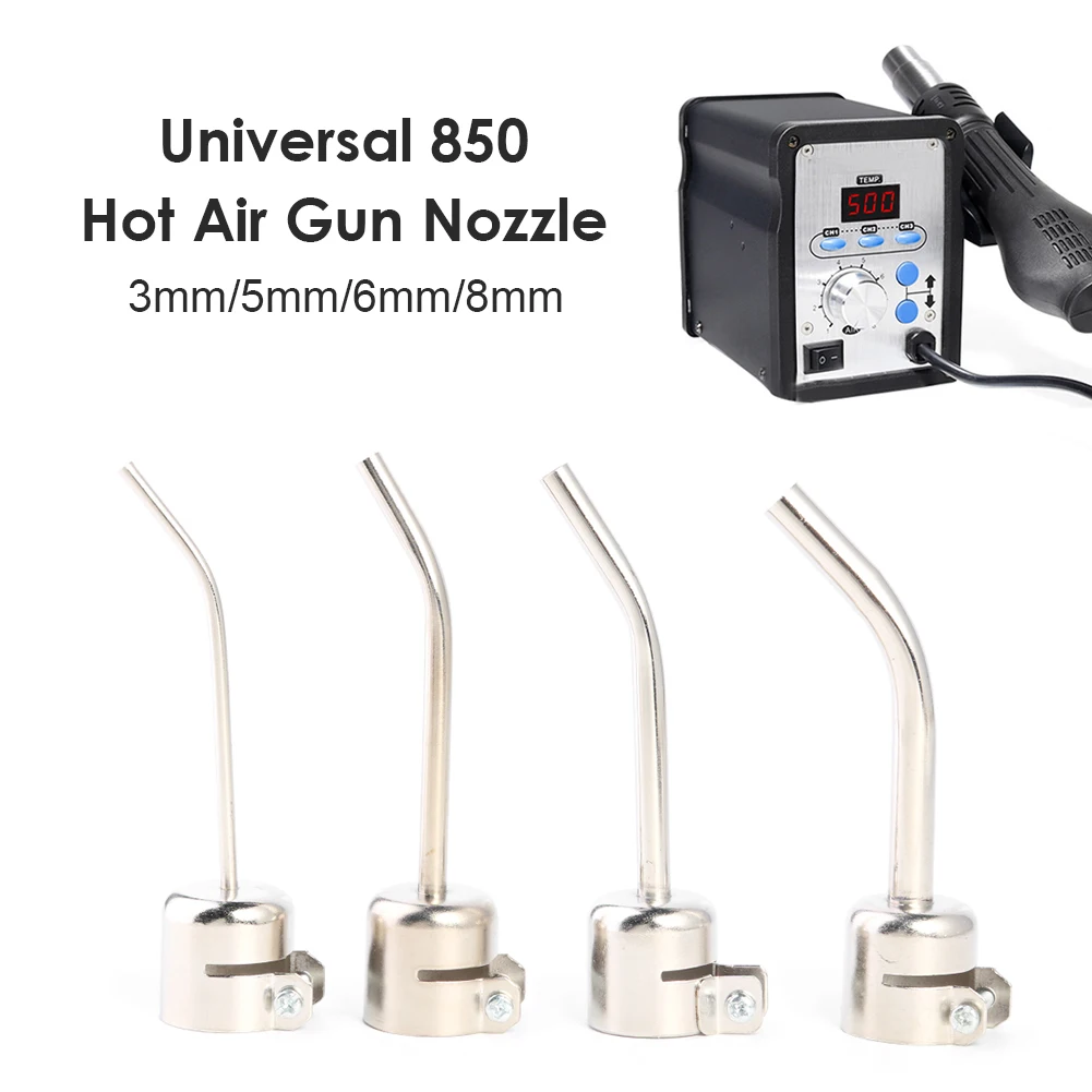 Air Stations Gun Nozzles Soldering Tool Stainless Steel Long Bent Heat Gun Nozzles for 850 Hot Air Rework Station 4 Pack
Air Stations Gun Nozzles Soldering Tool Stainless Steel Long Bent Heat Gun Nozzles for 850 Hot Air Rework Station 4 Pack