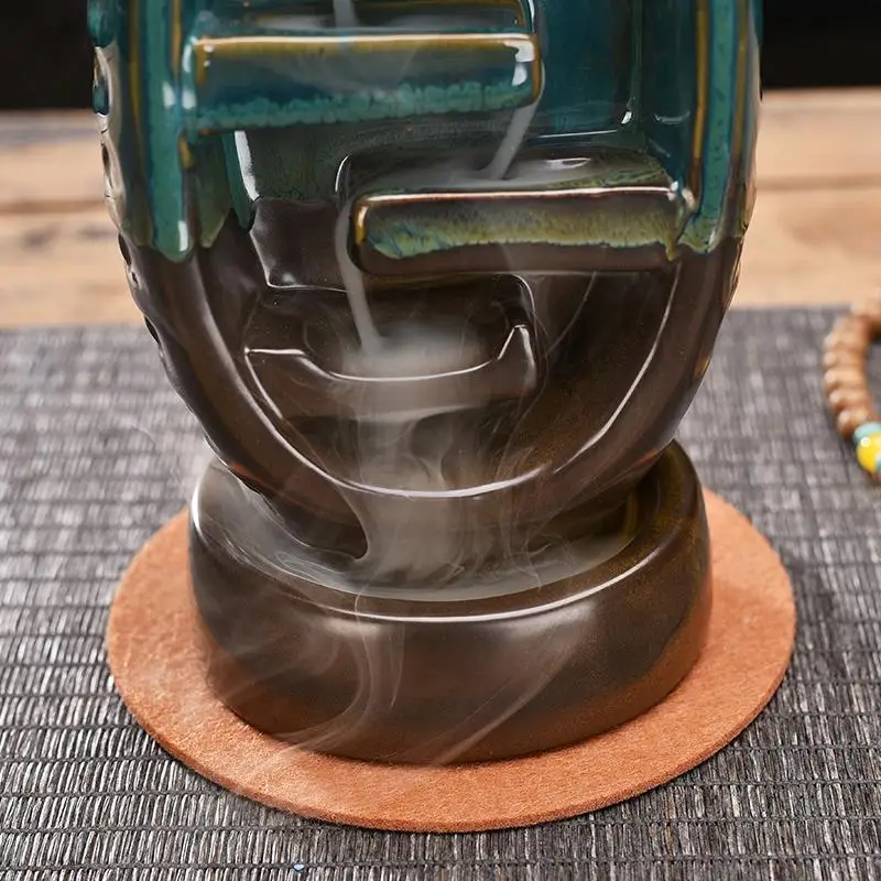 

Zen Backflow Incense Burner ceramic Gift 100 Pc Cones Smoke Waterfall Incense Sticks Holder Cerative Home Decor Porcelain Censer