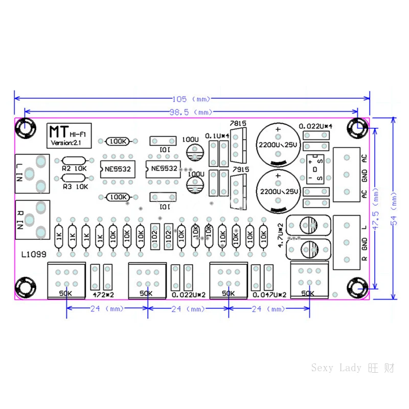 Amplifier NE5532 Preamp Preamplifier Volume Tone Control Finished Board Dual AC 12V - 18V Audio Power Amplifier Board
Amplifier NE5532 Preamp Preamplifier Volume Tone Control Finished Board Dual AC 12V - 18V Audio Power Amplifier Board