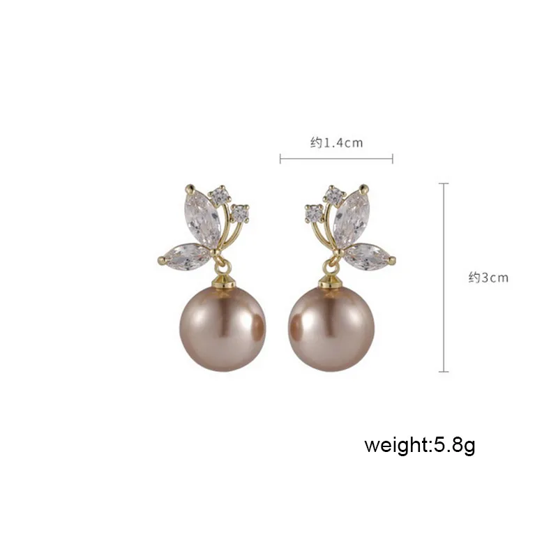 Fashion Korean Style Luxury Zircon Crystal Butterfly with Pearl Ball Stud Earrings for Women Bridal Jewelry Pendientes MS268
Fashion Korean Style Luxury Zircon Crystal Butterfly with Pearl Ball Stud Earrings for Women Bridal Jewelry Pendientes MS268