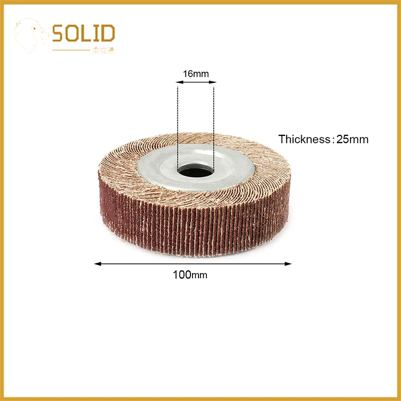 4 inch Flap Sanding Wheels Polishing Disc Abrasive Tool for Grinding Furniture, Crafts, Mold 16mm Aperture 60~80#
4 inch Flap Sanding Wheels Polishing Disc Abrasive Tool for Grinding Furniture, Crafts, Mold 16mm Aperture 60~80#