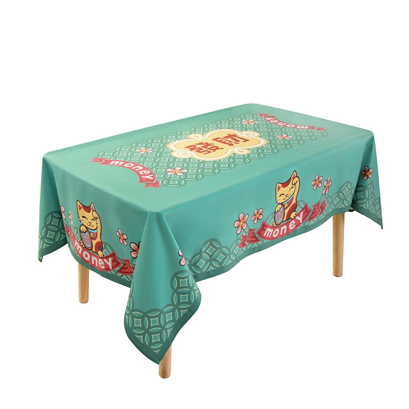 New Chinese style Cat velvet tablecloth waterproof, oil proof, wash - free table cloth 
New Chinese style Cat velvet tablecloth waterproof, oil proof, wash - free table cloth