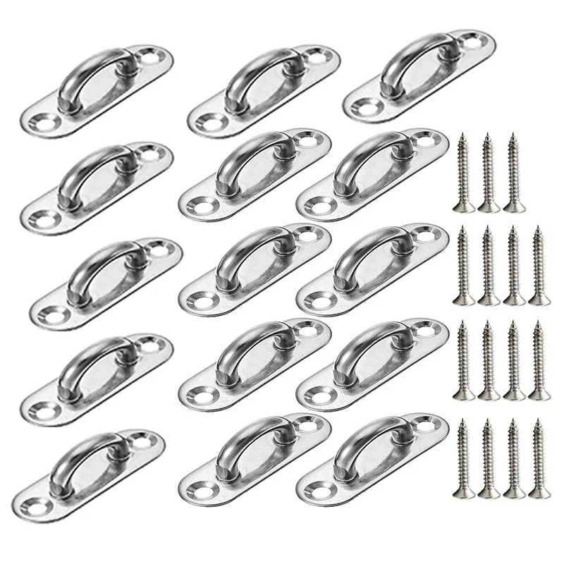 1.8 x 0.6 Inch Stainless Steel Ceiling Hook Pad Eye Plate Marine Hardware Staple Hook Loop Screws Mount 15 Pcs
1.8 x 0.6 Inch Stainless Steel Ceiling Hook Pad Eye Plate Marine Hardware Staple Hook Loop Screws Mount 15 Pcs