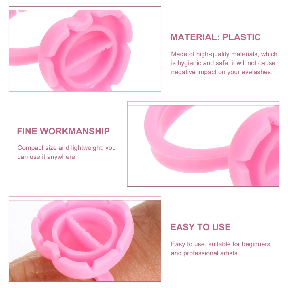 100pcs Beauty Salon Glue Ring Lash Glue Organizer for Eyelash Extensions
100pcs Beauty Salon Glue Ring Lash Glue Organizer for Eyelash Extensions