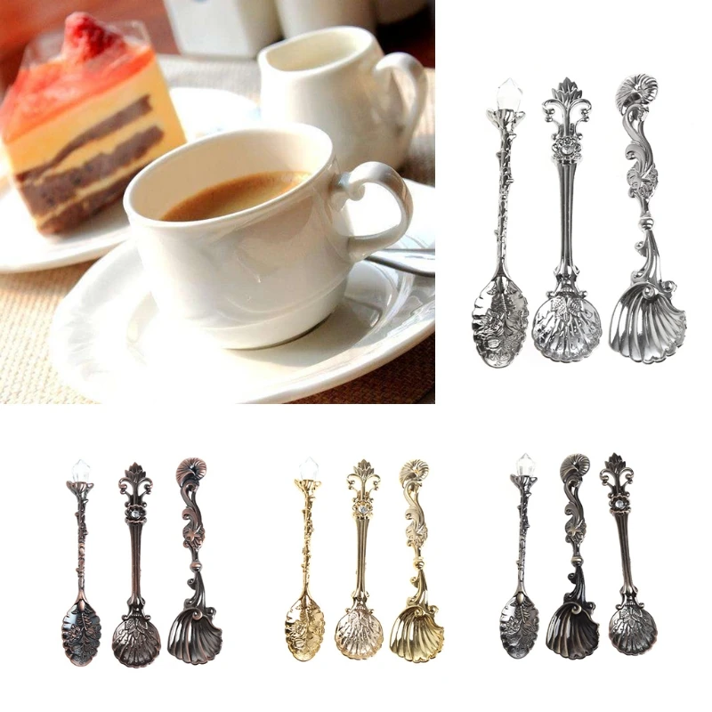 3Pcs Vintage Royal Style Coffee Spoon Ice Cream Dessert Scoop Flatware Spoons 
3Pcs Vintage Royal Style Coffee Spoon Ice Cream Dessert Scoop Flatware Spoons