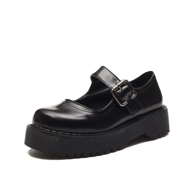 Lolita Ladies Maid Uniform Performance Buckle Round Head Thick High Heel Muffin Thick Sole Single Shoe 2021 New Cosplay Black 
Lolita Ladies Maid Uniform Performance Buckle Round Head Thick High Heel Muffin Thick Sole Single Shoe 2021 New Cosplay Black