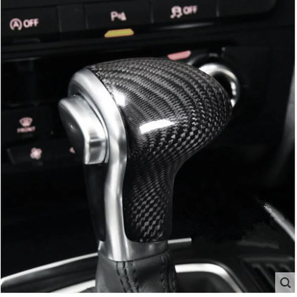 Suitable for Audi A3 A4L A5 Q5L Q7 A6L carbon fiber gear shift head gear cover interior mouldings modification
Suitable for Audi A3 A4L A5 Q5L Q7 A6L carbon fiber gear shift head gear cover interior mouldings modification
