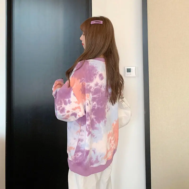 Sweatshirts Women Cat Printed Hoodies Casual Tie Dyed Loose Female Pullovers Mujer Clothing Spring Fall Thin O-Neck Jumper Tops
Sweatshirts Women Cat Printed Hoodies Casual Tie Dyed Loose Female Pullovers Mujer Clothing Spring Fall Thin O-Neck Jumper Tops