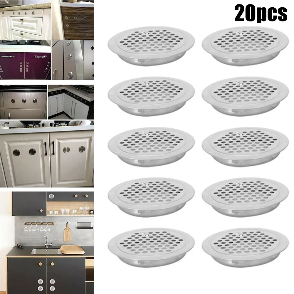 20PC Stainless Steel Air Vent Grille / Wardrobe Cabinet Metal Ventilation Plug Stainless Steel For Cabinet Shoe Cabinets
20PC Stainless Steel Air Vent Grille / Wardrobe Cabinet Metal Ventilation Plug Stainless Steel For Cabinet Shoe Cabinets