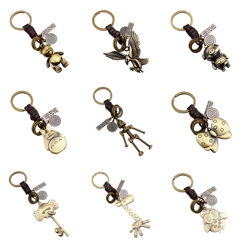Модный брелок с подвеской в виде животного на ремешке 2021, винтажные медные брелки для ключей из натуральной кожи, мужские брелки с подвескам... 
Модный брелок с подвеской в виде животного на ремешке 2021, винтажные медные брелки для ключей из натуральной кожи, мужские брелки с подвескам...