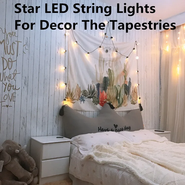 3M 6M 10Meters Star String Lights For Wall Hanging Tapestry Accessories Non-trace Nail / Hanging Clamp / 3M Stick
3M 6M 10Meters Star String Lights For Wall Hanging Tapestry Accessories Non-trace Nail / Hanging Clamp / 3M Stick