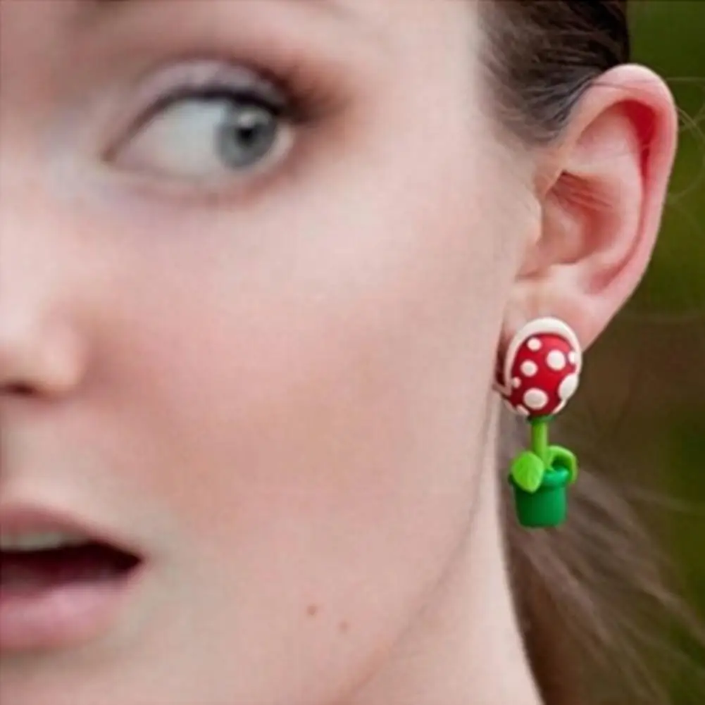 1 Pair Unique Cute Handcrafted Polymer Clay Super Plant Women Piranha Ear Earrings Studs Corpse Girl Jewelry Flower L6j8
1 Pair Unique Cute Handcrafted Polymer Clay Super Plant Women Piranha Ear Earrings Studs Corpse Girl Jewelry Flower L6j8