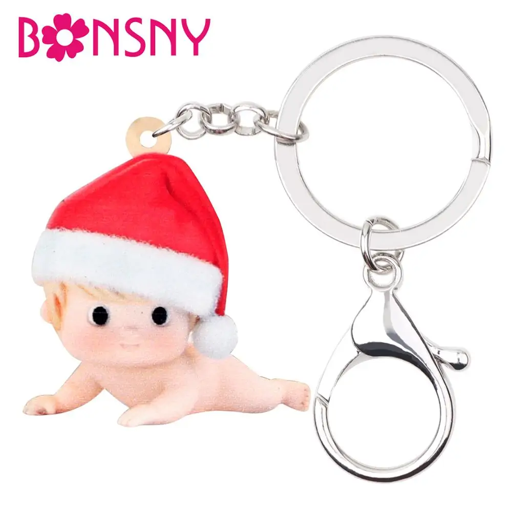 Bonsny Acrylic Christmas Lovely Baby Boy Key chains Key Rings Cute Keychain Accessory Women Lady Girl Car Purse Bag Decorations
Bonsny Acrylic Christmas Lovely Baby Boy Key chains Key Rings Cute Keychain Accessory Women Lady Girl Car Purse Bag Decorations
