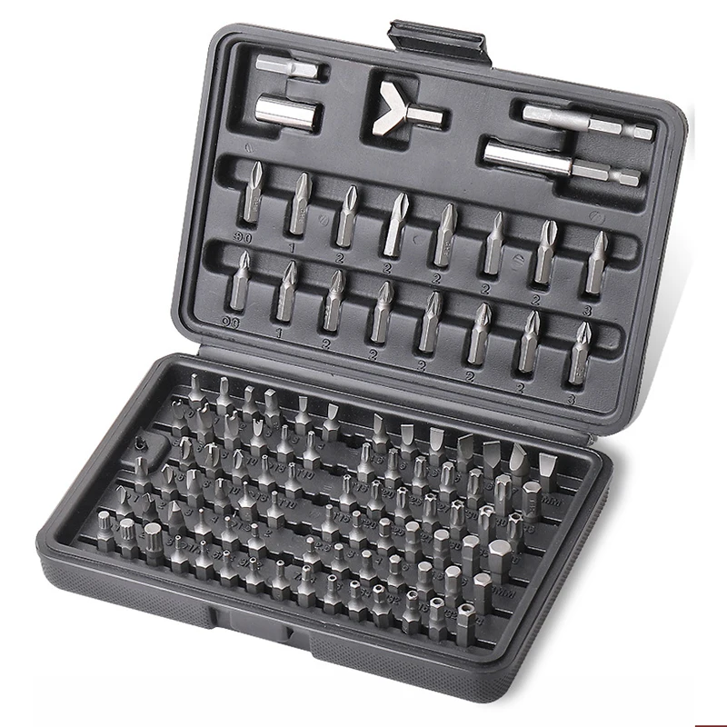 100-piece Bit Set, Chrome Vanadium Steel Screwdriver Bit Set, Phillips Hexagon Screwdriver Bit Screwdriver Bit Tool Box
100-piece Bit Set, Chrome Vanadium Steel Screwdriver Bit Set, Phillips Hexagon Screwdriver Bit Screwdriver Bit Tool Box