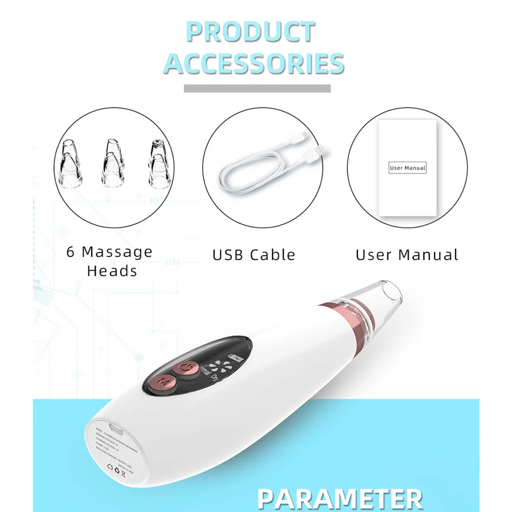 USB Rechargeable Blackhead Remover Face Pore Vacuum Skin Care Acne Pore Cleaner Pimple Removal Vacuum Suction Tools
USB Rechargeable Blackhead Remover Face Pore Vacuum Skin Care Acne Pore Cleaner Pimple Removal Vacuum Suction Tools