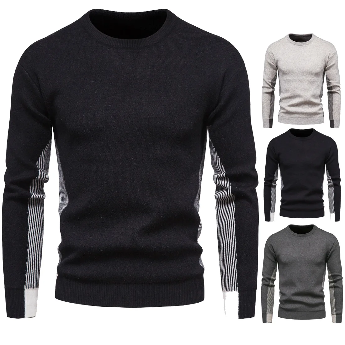 Men's Knitting Wool Pullover Autumn Color Matching O-neck Long Sleeve Male Quality Casual Fashion Fit Sweater
Men's Knitting Wool Pullover Autumn Color Matching O-neck Long Sleeve Male Quality Casual Fashion Fit Sweater
