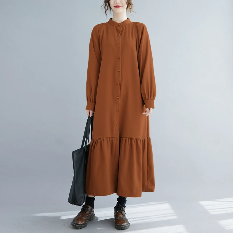 SuperAen 2022 New Spring Loose Solid Plus Size Slim Pleated A-line Flounced Edge Casual STAND Dresses Women
SuperAen 2022 New Spring Loose Solid Plus Size Slim Pleated A-line Flounced Edge Casual STAND Dresses Women