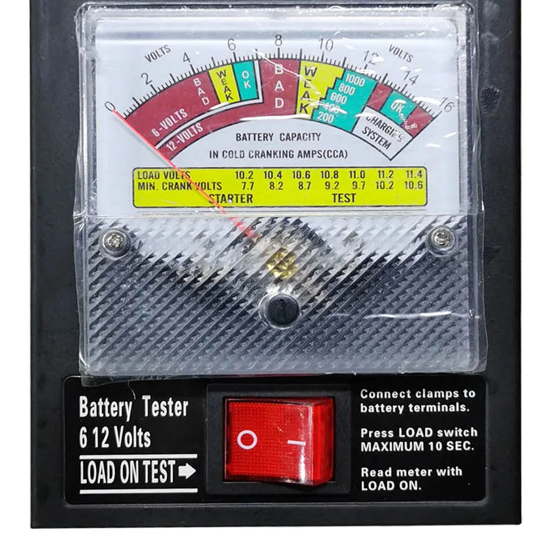Battery Terster 6V And12 Volt 100Amp Car Battery Load Drop and Charging System Tester
Battery Terster 6V And12 Volt 100Amp Car Battery Load Drop and Charging System Tester