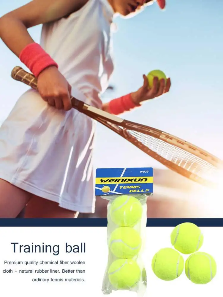 3PCS Durable Standard Pressure Training Ball Training Tennis Portable Packaging High Elastic Practice Tennis For Entertainment
3PCS Durable Standard Pressure Training Ball Training Tennis Portable Packaging High Elastic Practice Tennis For Entertainment