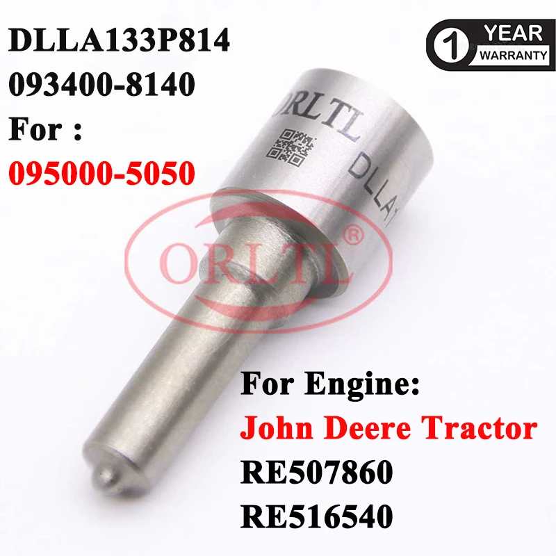 

ORLTL Diesel Sprayer DLLA 133 P 814 Injector Nozzle DLLA133P814 For John Deere Tractor 05000-505# , RE507860, RE516540