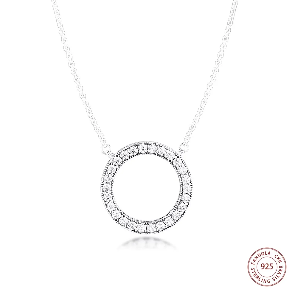 Hearts of Signature Pendant Necklace 925 Sterling Silver Round Necklaces for Women Fashion Jewelry collier femme
Hearts of Signature Pendant Necklace 925 Sterling Silver Round Necklaces for Women Fashion Jewelry collier femme