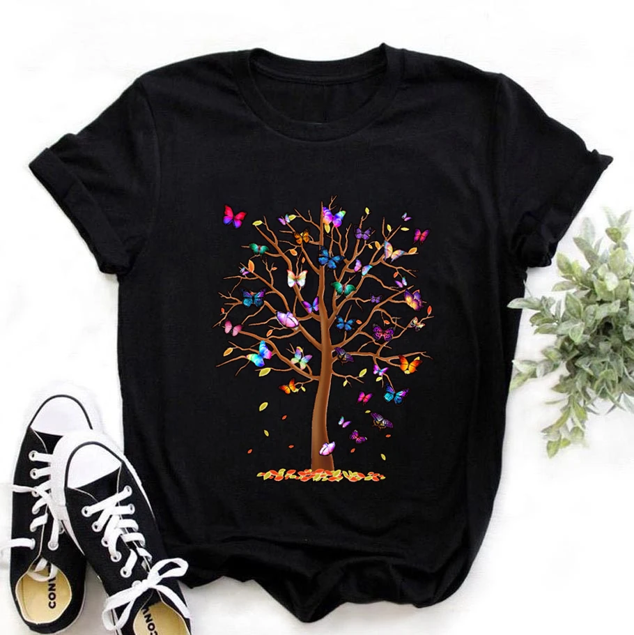 New Fashion Women Clothes Butterfly Tree Print Harajuku Summer T Shirt Casual Round Neck Short Slee Top T Shirt 24722
New Fashion Women Clothes Butterfly Tree Print Harajuku Summer T Shirt Casual Round Neck Short Slee Top T Shirt 24722