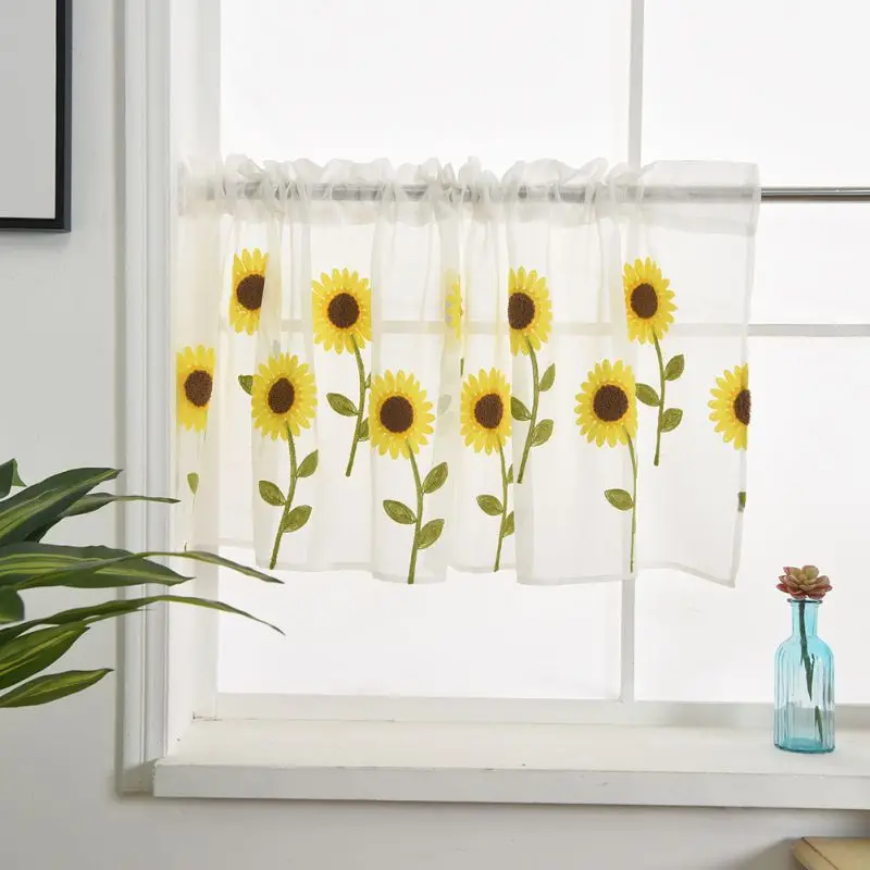 50X150cm Curtains For Living Room Rod Daisy Embroidery Short Curtain Pastoral Shade Kitchen Curtains Short Panel Drapes Valance
50X150cm Curtains For Living Room Rod Daisy Embroidery Short Curtain Pastoral Shade Kitchen Curtains Short Panel Drapes Valance