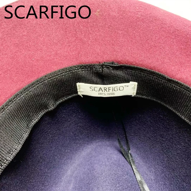 SCARFIGO Women Wool Fedora Hats Wide Brim Solid Color Retro Fedora Hat Female Sunshade Flat Cap Visors Hats
SCARFIGO Women Wool Fedora Hats Wide Brim Solid Color Retro Fedora Hat Female Sunshade Flat Cap Visors Hats