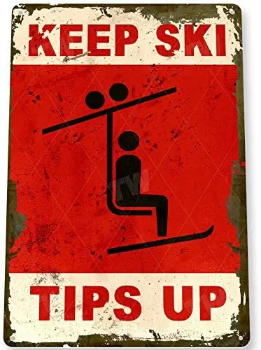 SIGNCHAT Ski Tips Up Snow Skiing Sign Outdoor Decoration Props Plaque Sign 8x12 inch
SIGNCHAT Ski Tips Up Snow Skiing Sign Outdoor Decoration Props Plaque Sign 8x12 inch