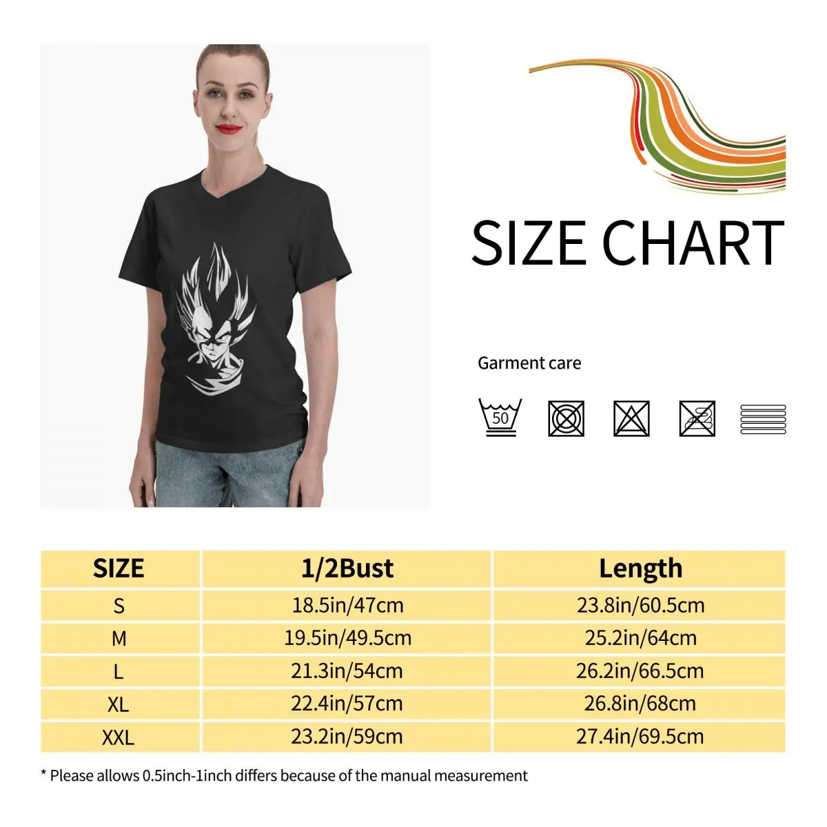 Anime Fans Son Goku 23 womans tshirts Micro play V-neck T-shirt with short sleeves
Anime Fans Son Goku 23 womans tshirts Micro play V-neck T-shirt with short sleeves